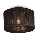 Good&Mojo Plafondlamp Iguazu Jute Zwart | Geschikt voor 1x E27 
