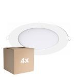Voordeelpak 4x Noxion LED Downlight Slim V2.0 12W 1200lm 120D - 830 Warm Wit | 170mm - Zaagmaat 150mm - IP44 