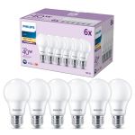 Voordeelpak 6x Philips Lamp LED E27 Peer Mat 5W 470lm - 827 Zeer Warm Wit