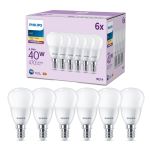 Voordeelpak 6x Philips Lamp LED E14 Peer Mat 5W 470lm - 827 Zeer Warm Wit