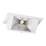 LED Downlight Wallwasher Wally Medium Wit 27W 3850lm 78x100D - 840 Koel Wit - 238x145mm