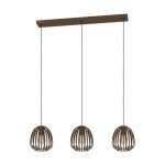 Eglo Hanglamp Espinal Staal Brons | IP20 - Geschikt voor 3x E27 