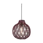 Good&Mojo Hanglamp Mendoza Bamboe Burgundy S | Geschikt voor 1x E27 